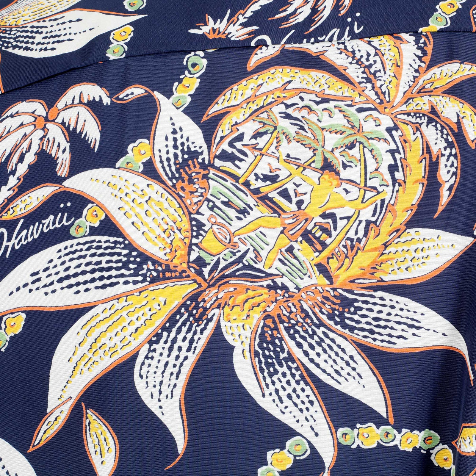 Dreams and Pineapples Print SS37774 Navy Rayon Hawaiian Shirt SURF8590 - Image 7