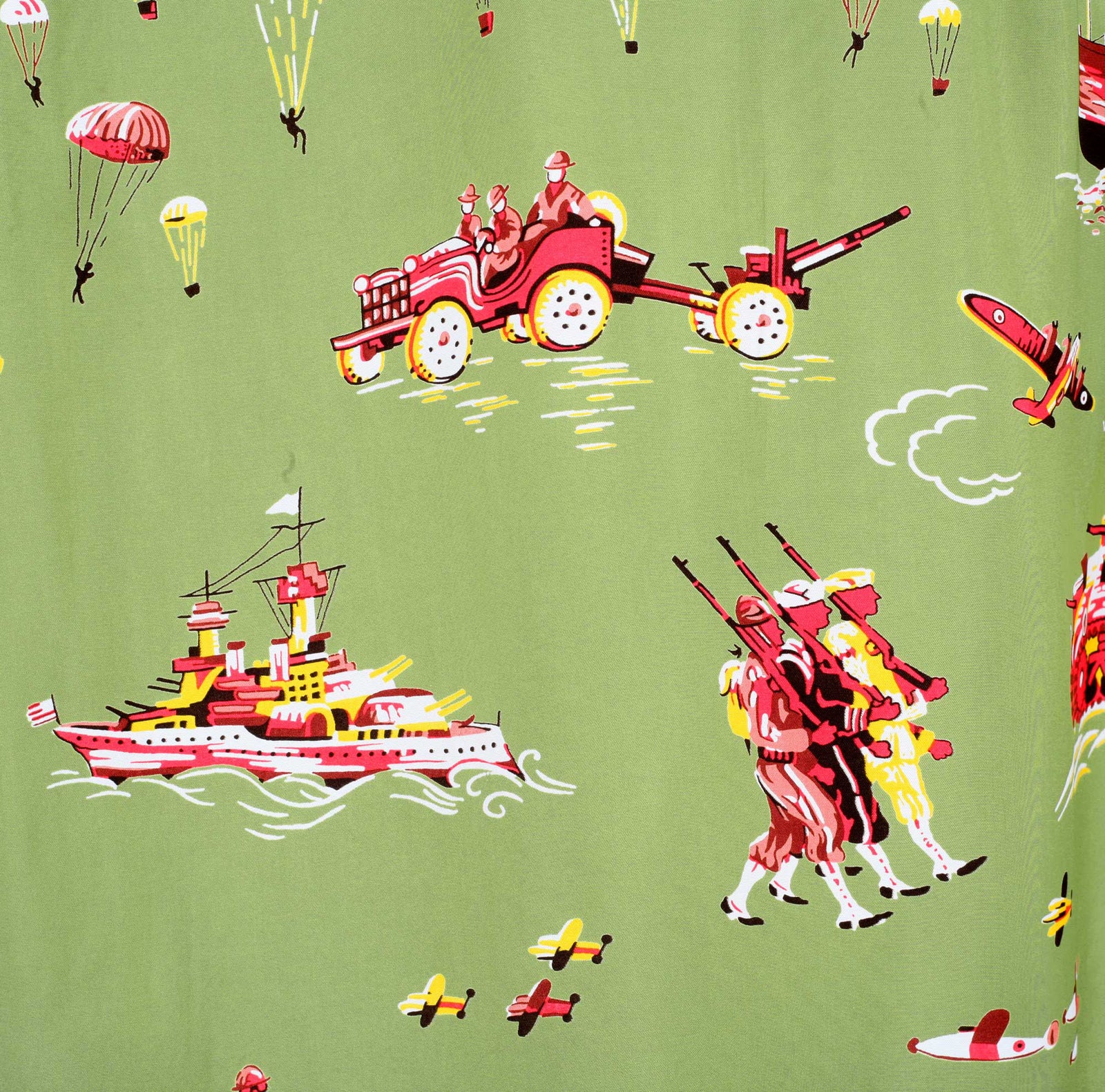 Oahu History of Troops Printed SS33876 Olive Hawaiian Shirt SURF7538 - Image 8