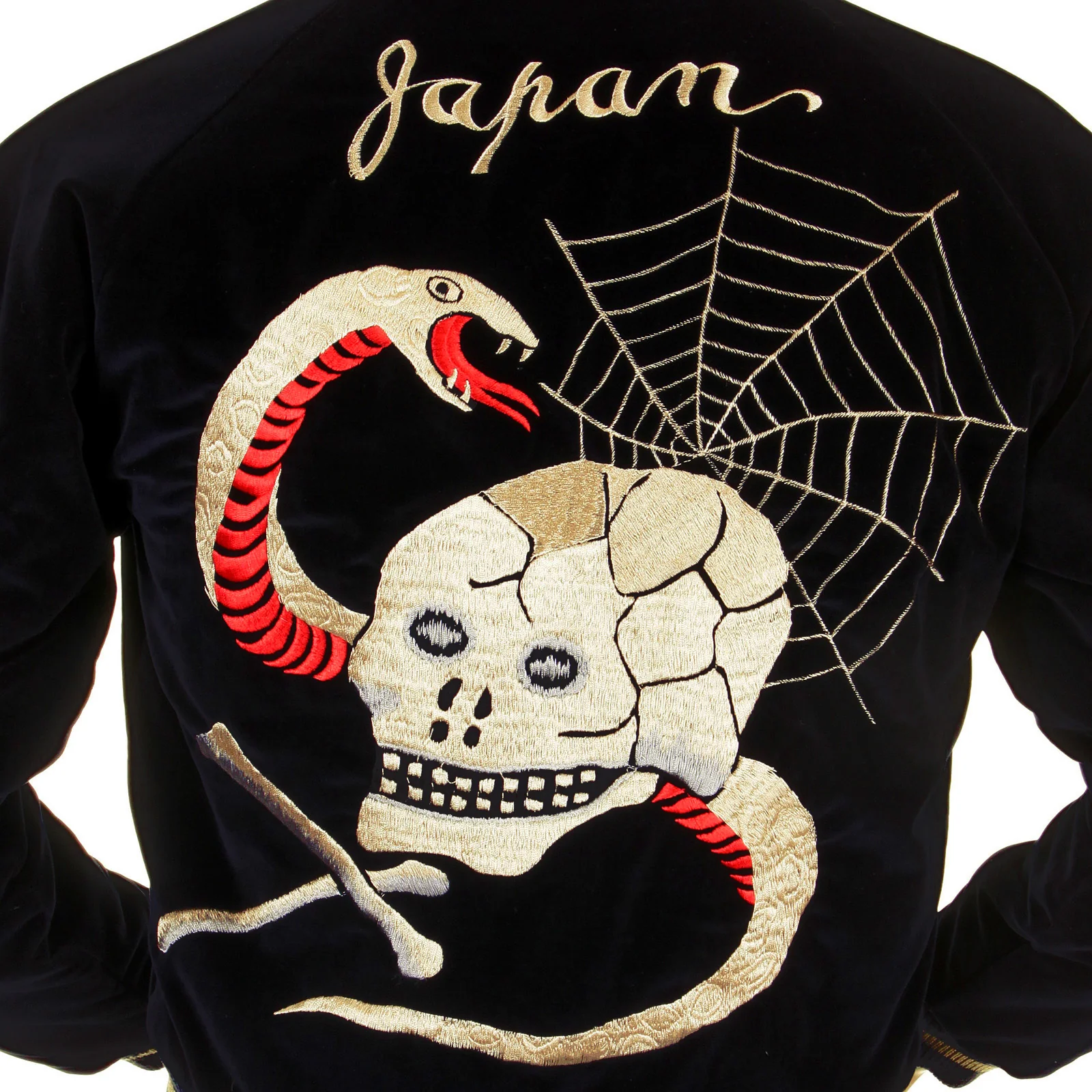 Reversible Skull Embroidered TT11783 Black Velvet Suka Jacket TOYOSC4233 - Image 6