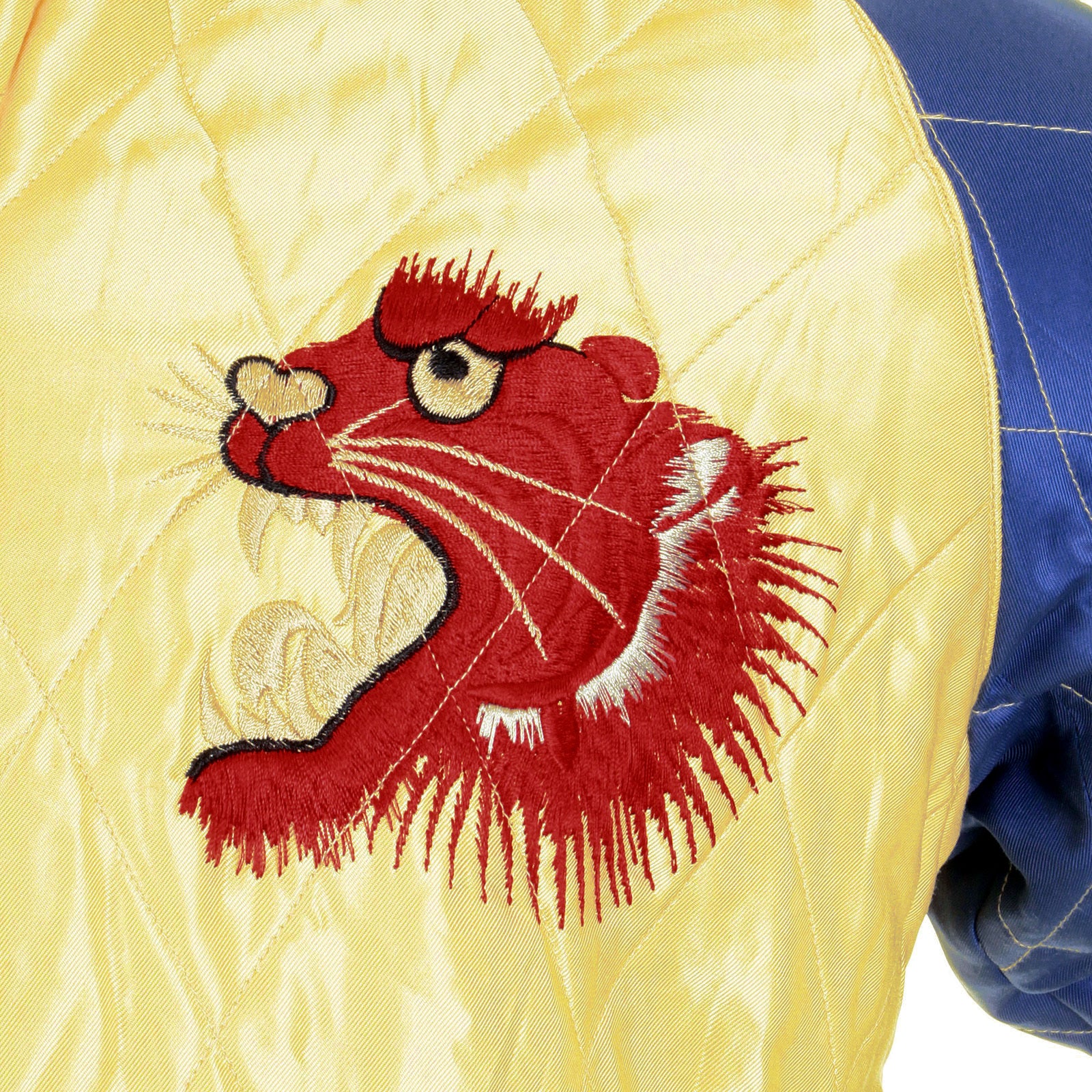 Tiger Embroidered TT11783 Yellow and Royal Blue Suka Jacket TOYOSC4233A - Image 7