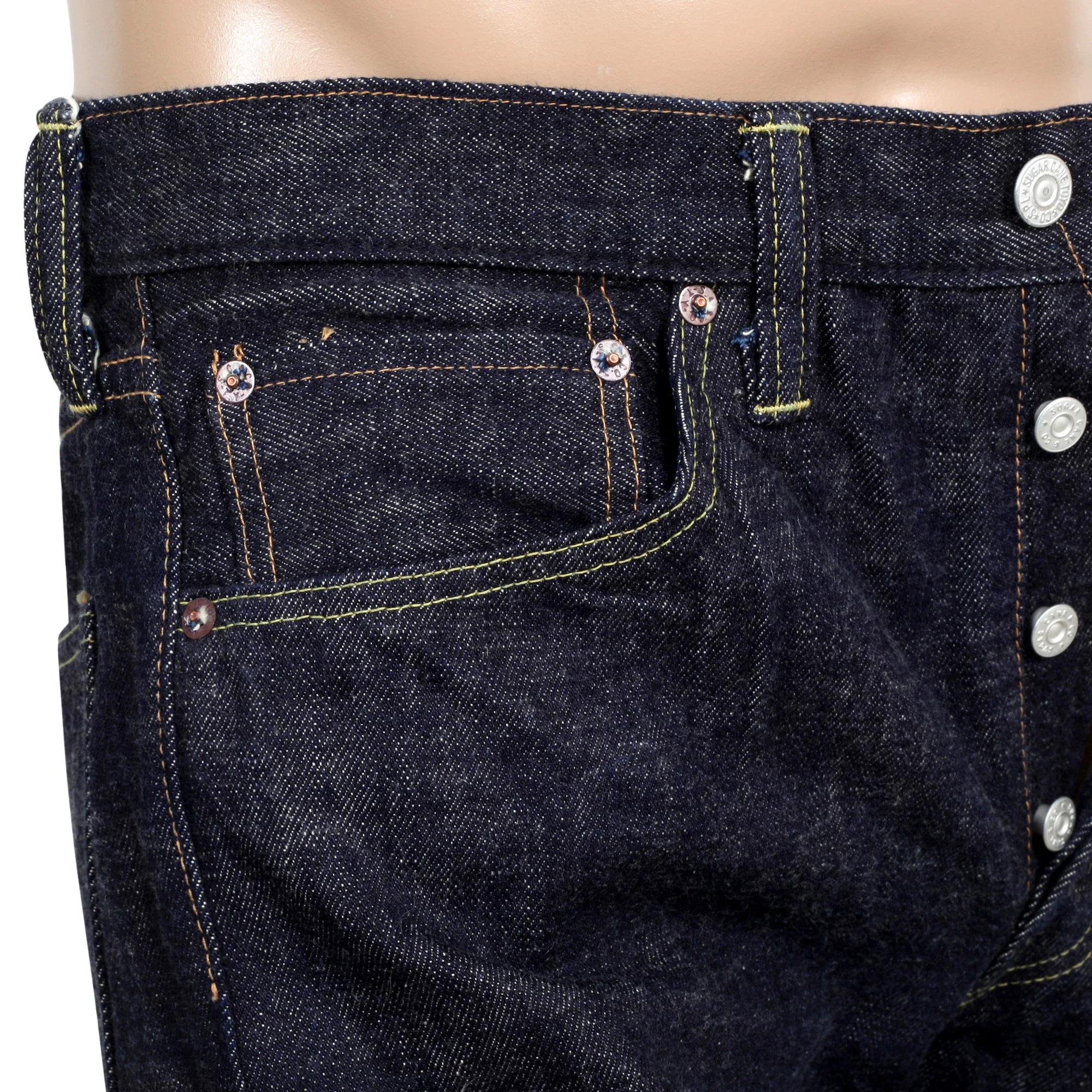 Indigo SC40305A New Tapered Fit 16.25oz One Wash Denim Jeans CANE9373 - Image 5