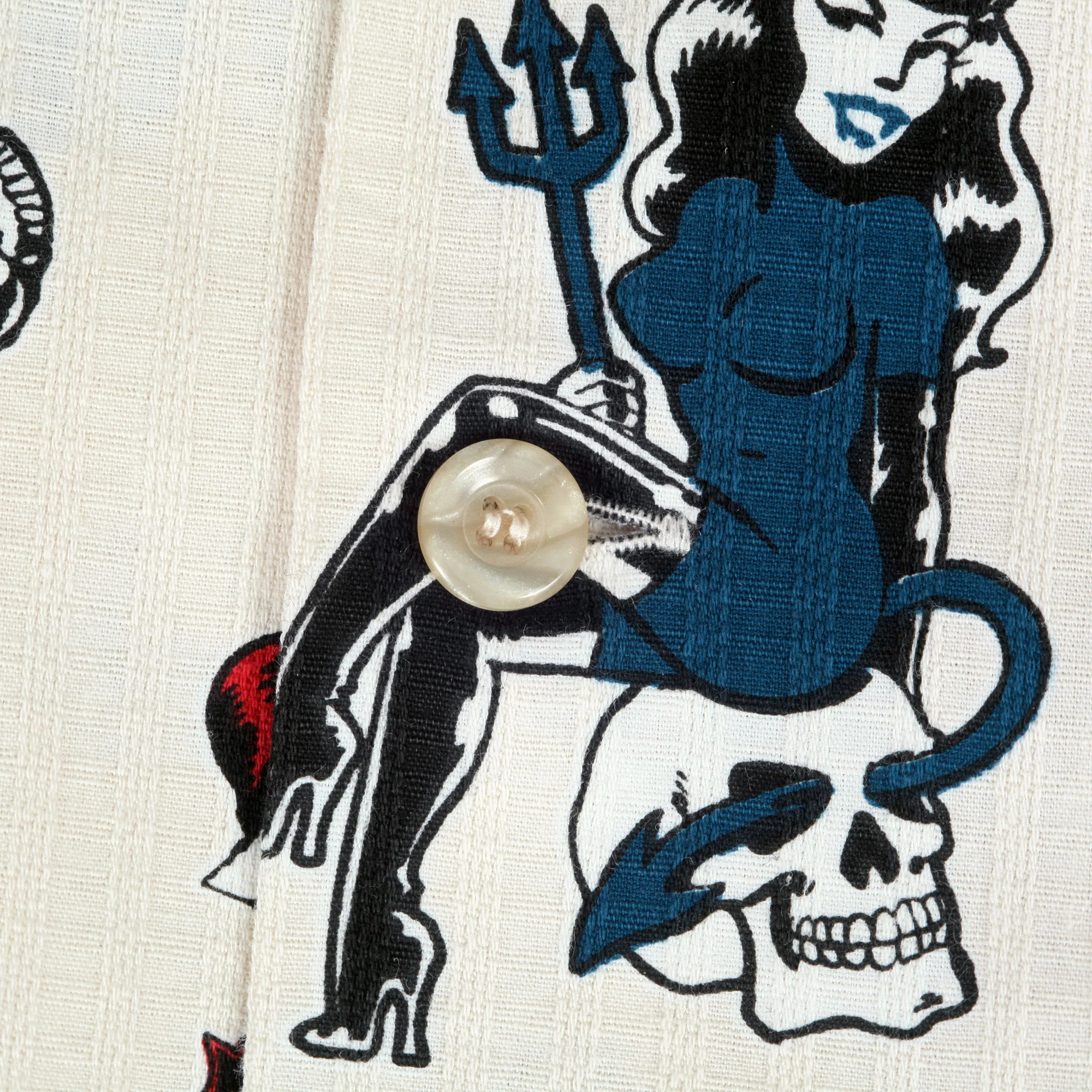 The Devil Skull Girls Print SH38115 Off White Hawaiian Shirt SoH10093 - Image 4