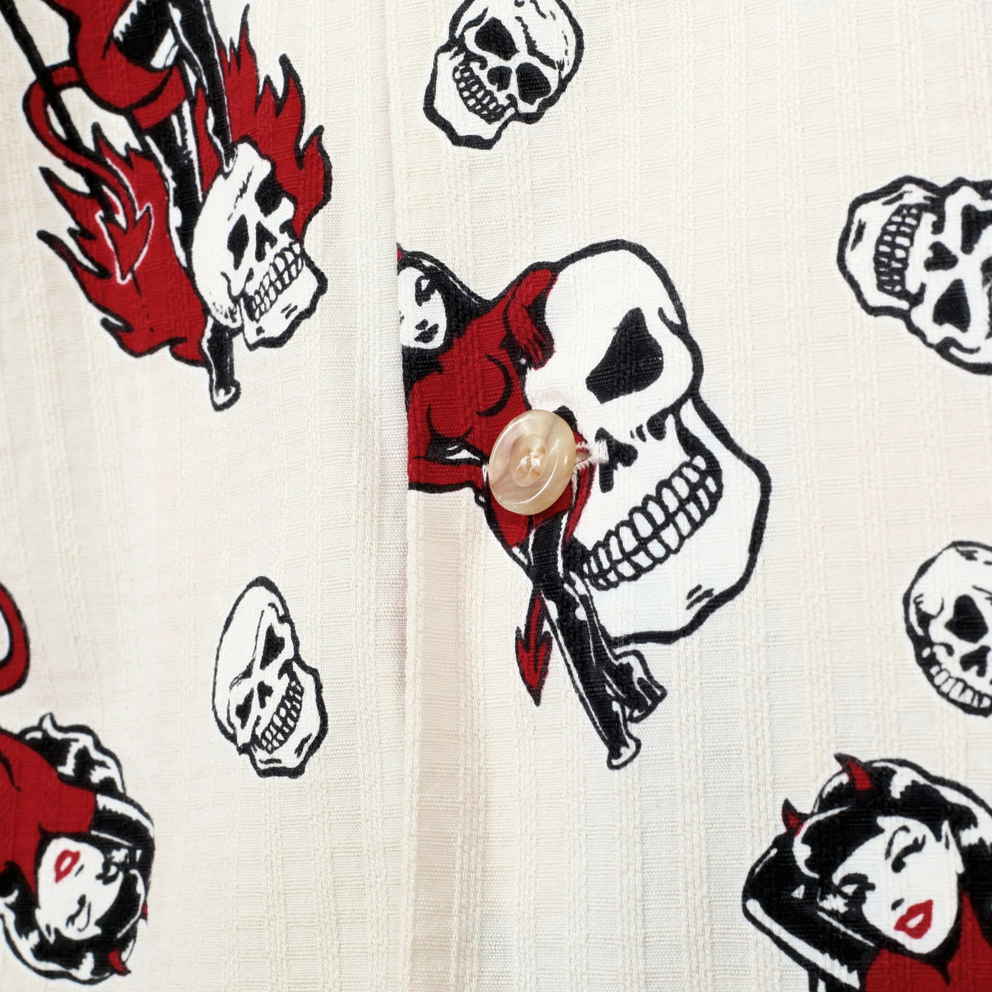 The Devil Skull Girls Print SH38115 Off White Hawaiian Shirt SoH10093 - Image 7