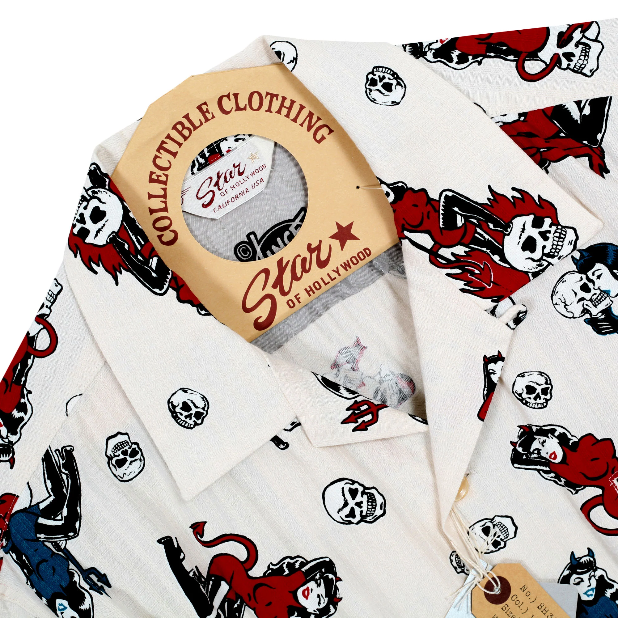 The Devil Skull Girls Print SH38115 Off White Hawaiian Shirt SoH10093 - Image 8