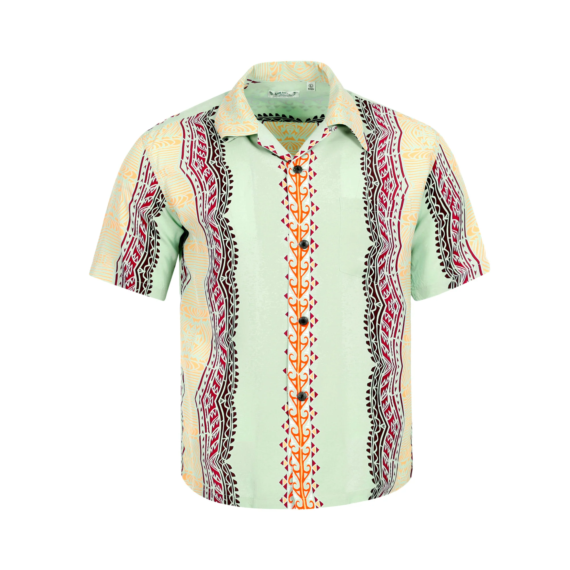 Traditional Tattoo Motif SS38046 Blue Rayon Hawaiian Shirt SURF10265