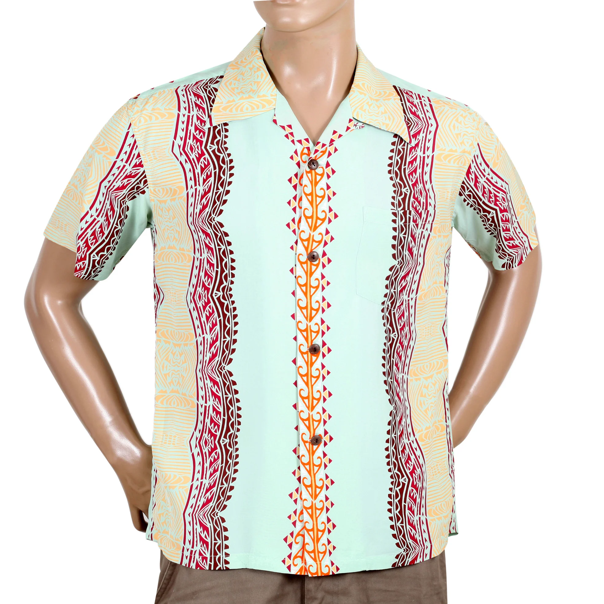 Traditional Tattoo Motif SS38046 Blue Rayon Hawaiian Shirt SURF10265 - Image 8