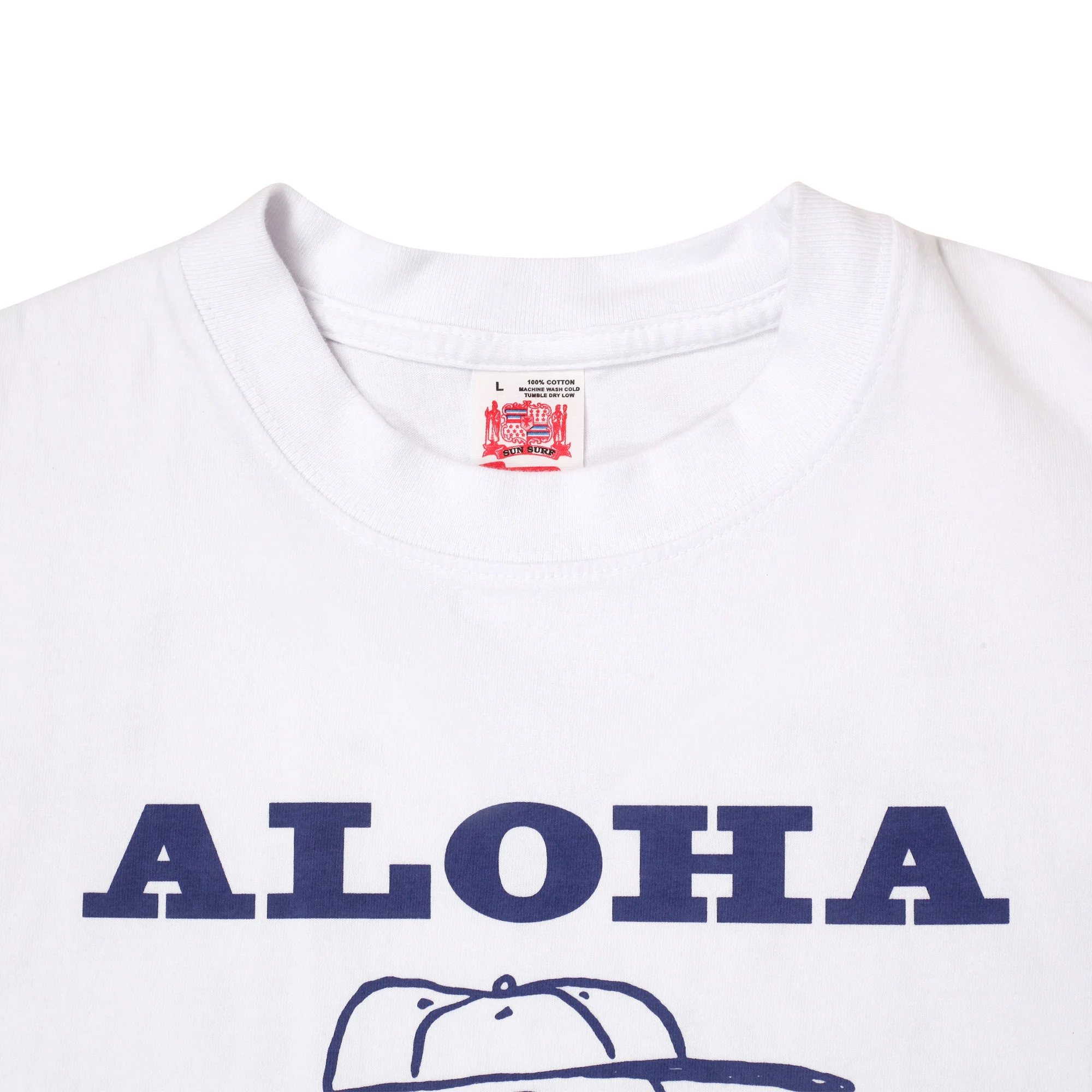 Peanuts Charlie Brown SS78488 Aloha White Crewneck T-Shirt SURF11079 - Image 3