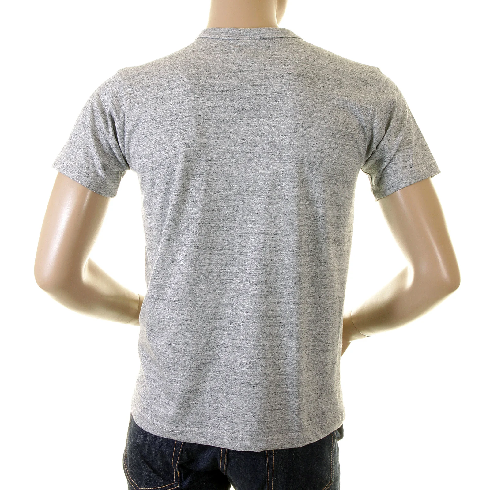 Cotton Marl Grey WV73544 Crew Neck Regular Fit Short Sleeve T Shirt CANE2023 - Image 5