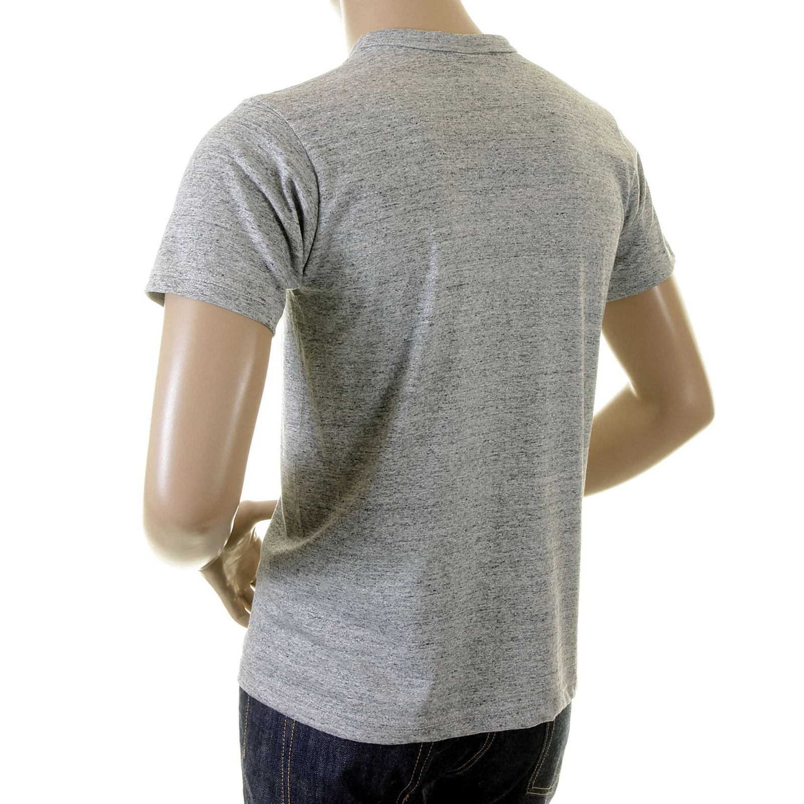 Cotton Marl Grey WV73544 Crew Neck Regular Fit Short Sleeve T Shirt CANE2023 - Image 6