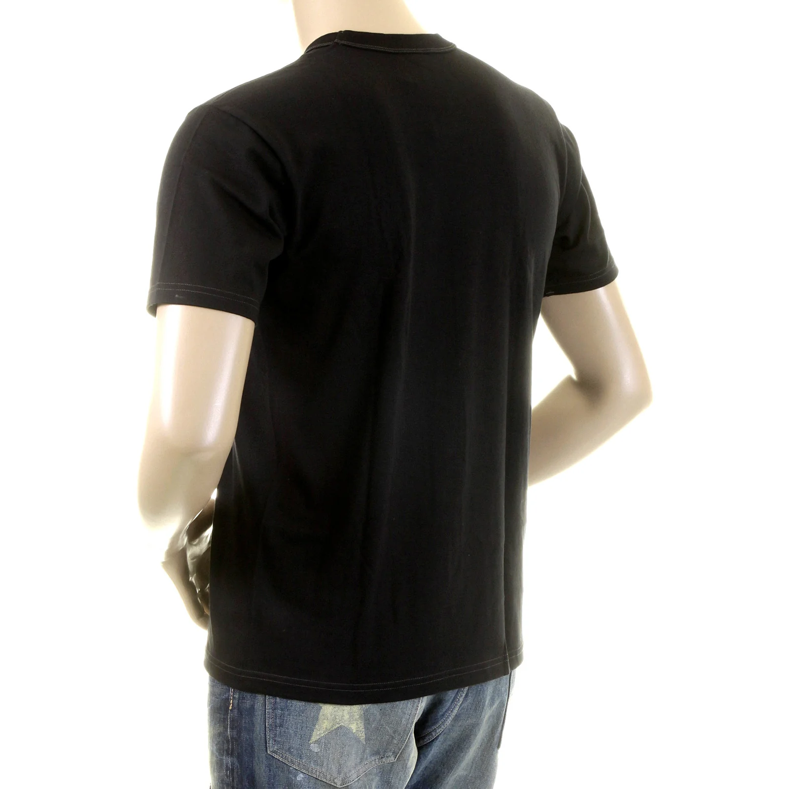 Classic Black Short Sleeve WV73544 Regular Fit Cotton T-Shirt WHIT2828 - Image 5