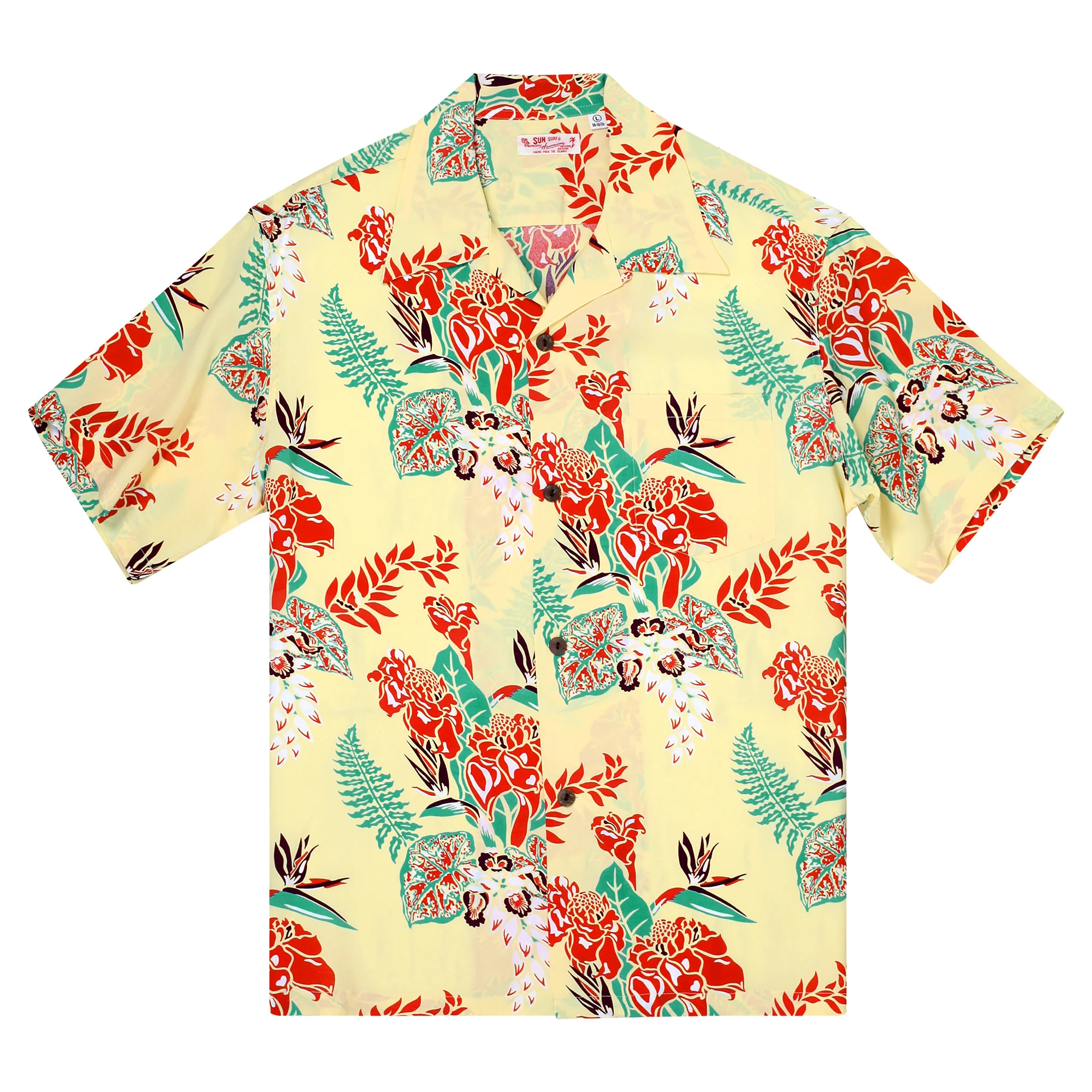 Yellow Flourish Flowers SS38322 Short Sleeve Hawaiian Shirt SURF11090 - Image 7